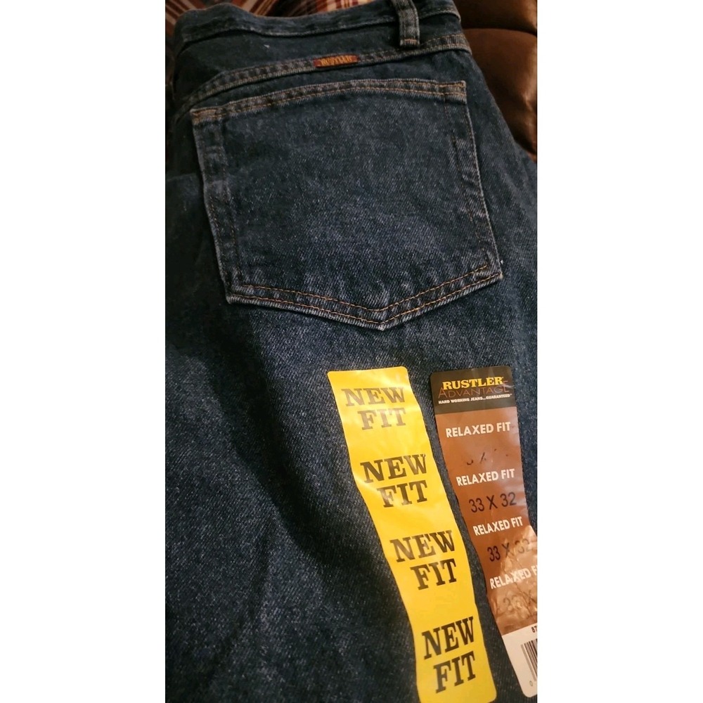 Rustler by Wrangler Classic Relaxed Fit Straight Leg Jean Men's Size 33/32 T50